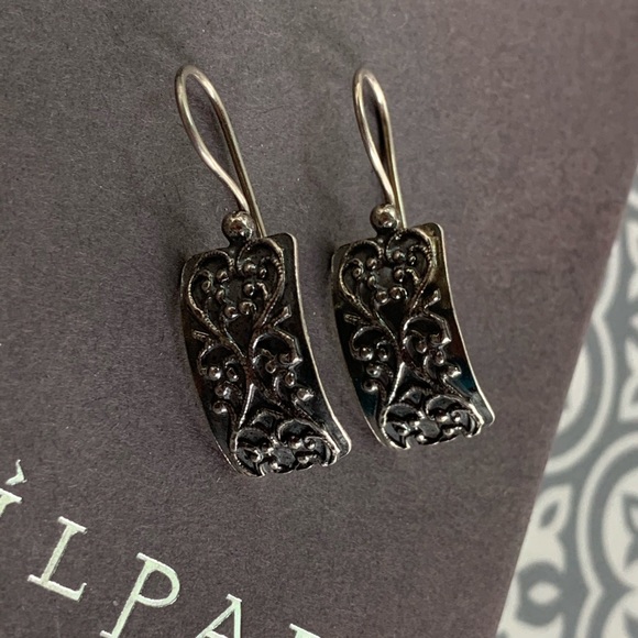 SILPADA Sterling Silver Filagree scroll Earrings - Picture 2 of 4